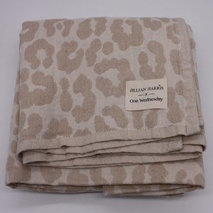 One Wednesday X Jillian Harris Beige Leopard Universal Throw / Scarf Brand New